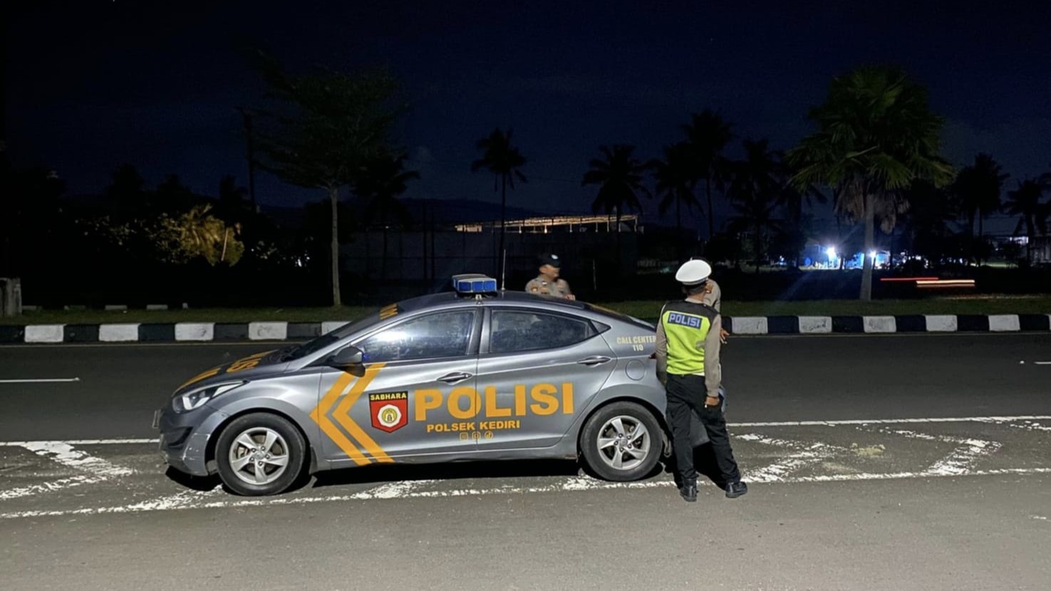 Polsek Kediri Gelar Patroli KRYD Blue Light Antisipasi 3C