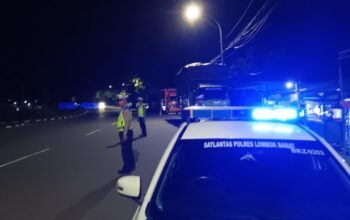 Satlantas Polres Lombok Barat Patroli Malam Cegah Balap Liar