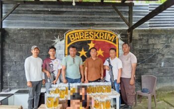 POLSEK DOMPU AMANKAN DUA TERDUGA PELAKU PEMBOBOLAN GUDANG BULOG DOMPU