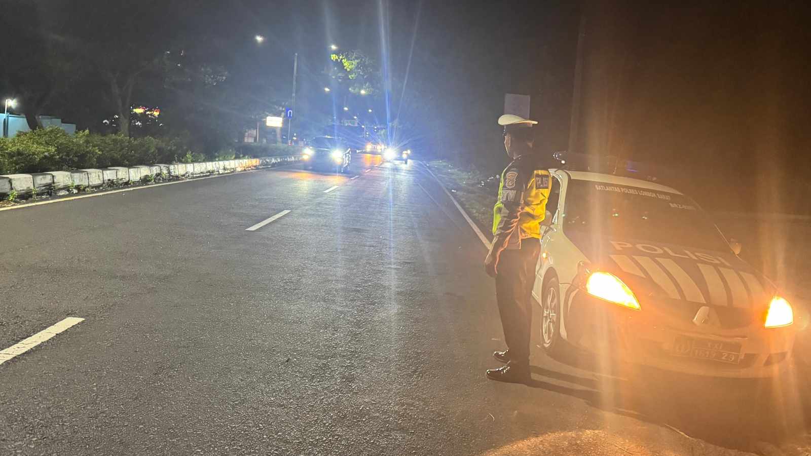 Satlantas Polres Lombok Barat Amankan Jalur Bypass