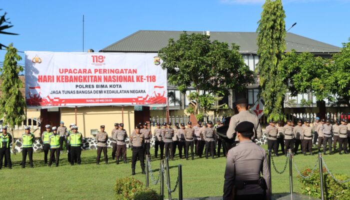 Upacara Peringatan Hari Kebangkitan Nasional Ke-118, Polres Bima Kota Teguhkan Semangat Pengabdian dan Profesionalisme