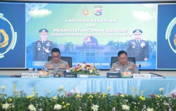 Polda NTB Gelar Laporan Kesatuan dan Penandatanganan Memori Sertijab Kapolda