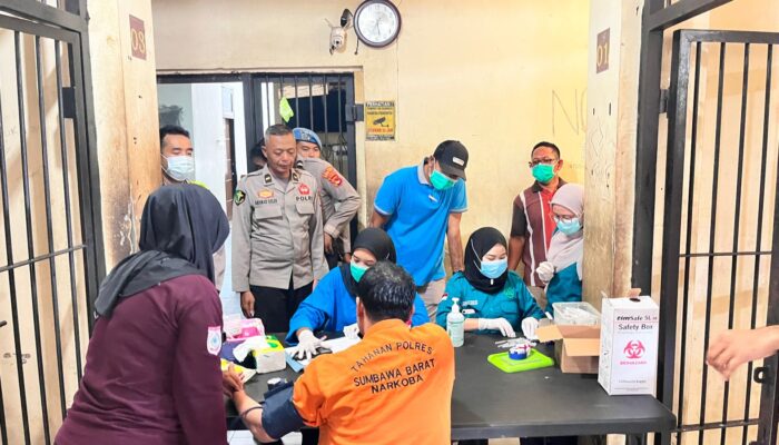 Polres Sumbawa Barat Laksanakan Pemeriksaan Kesehatan Bagi Tahanan