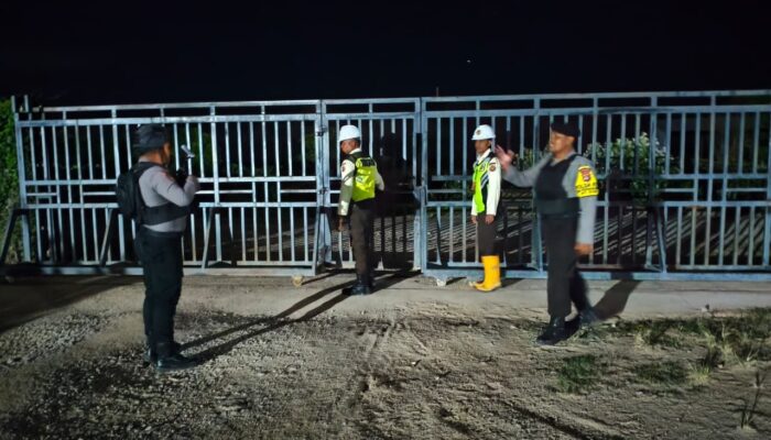 PERSONEL GABUNGAN LAKSANAKAN PENGAMANAN OBJEK VITAL PT. SUMBAWA TIMUR MINING DI KECAMATAN HU’U