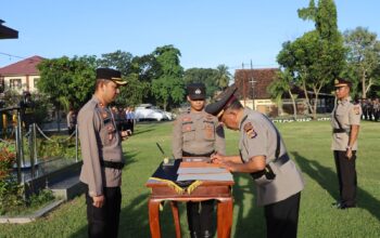 Kapolres Bima Kota Pimpin Sertijab Kabag SDM, Kasat Polairud, dan Kapolsek Rasanae Barat