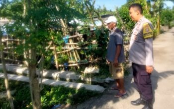 Bhabinkamtibmas Labuapi Ajak Warga Tanam Komoditas Harian