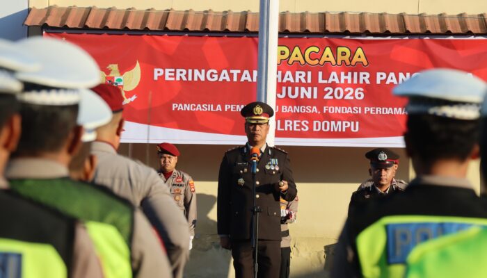 POLRES DOMPU GELAR UPACARA PERINGATAN HARI LAHIR PANCASILA TAHUN 2026