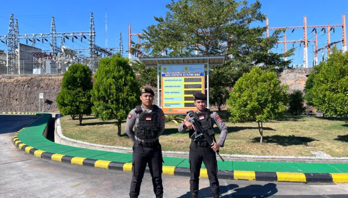 Unit Obvit Sat Samapta Polres Bima Kota Laksanakan Pengamanan dan Patroli di Objek Vital Nasional PLTMG Bonto Bima
