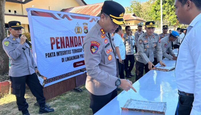 Polres Bima Tegaskan Komitmen Berantas Narkoba, Seluruh Personel dan ASN Teken Pakta Integritas