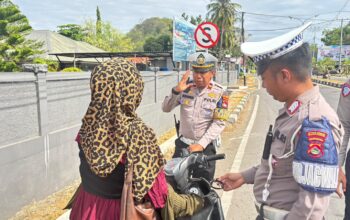 Tingkatkan Kamseltibcarlantas, Sat Lantas Polres Bima Kota Gelar Razia Kendaraan