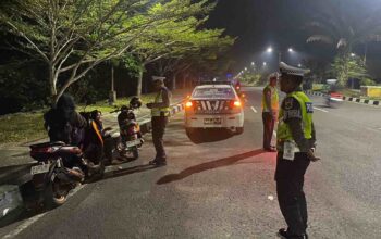 Antisipasi Balap Liar, Satlantas Polres Lombok Barat Patroli Jalur Bypass BIL 2