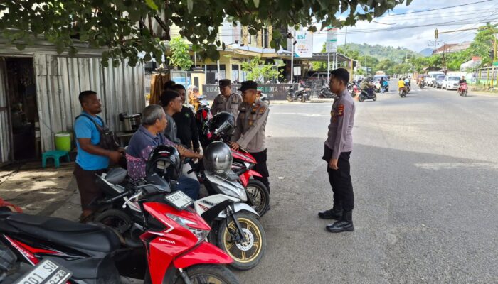 Sat Binmas Polres Bima Kota Laksanakan Cooling System dan Himbauan Kamtibmas kepada Komunitas Ojek
