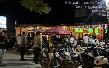 Polsek Kawasan Mandalika Amankan Nonton Bareng Piala Dunia 2026, Perkuat Kedekatan dengan Masyarakat