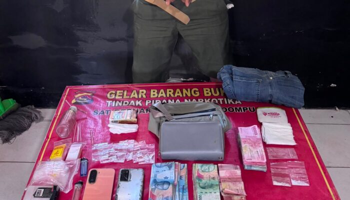 Satresnarkoba Polres Dompu Gagalkan Dugaan Peredaran Sabu di Hu’u, Seorang Pria Diamankan Bersama Barang Bukti 6,67 Gram