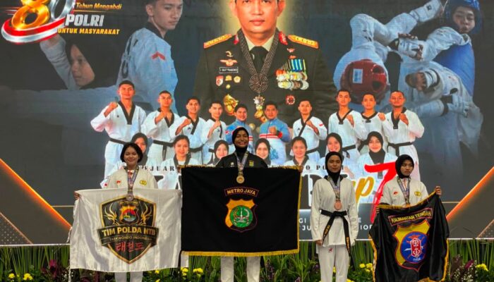 Torehkan Prestasi Nasional, Polwan Polres Sumbawa Raih Juara II Taekwondo Kapolri Cup ke-7