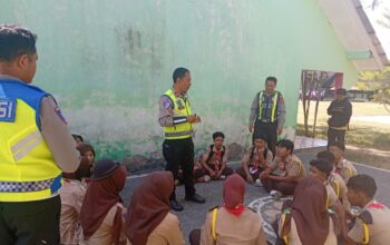 Bentuk Karakter Pelajar, Polsek Sekotong Sosialisasi Tertib Lalu Lintas dan Rekrutmen Saka Bhayangkara