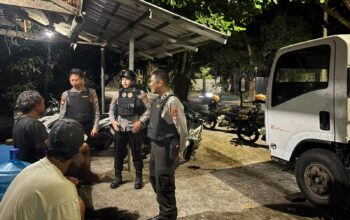 Patroli Perintis Presisi Polres Lombok Barat Sisir Jembatan Gantung Lembar, Tekan Aksi Kriminalitas Dini Hari
