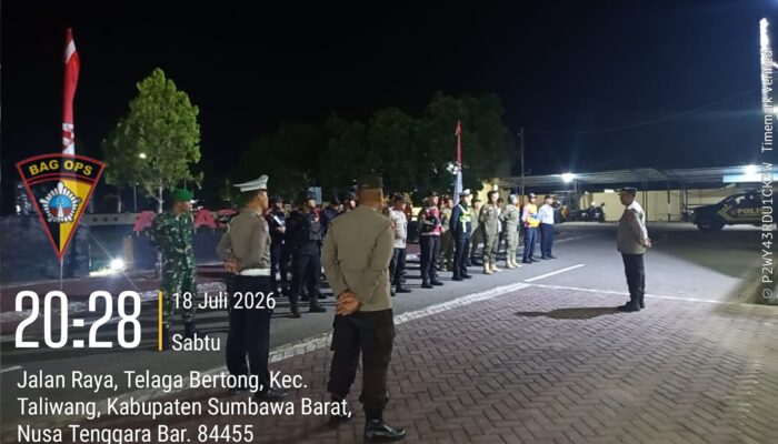 Patroli Rinjani Presisi Polda NTB, Polres Sumbawa Barat Bersama TNI dan Instansi Terkait Perkuat Kamtibmas di Akhir Pekan
