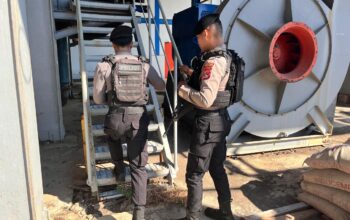 Unit Pamobvit Sat Samapta Polres Bima Kota Laksanakan Pengamanan Objek Vital Nasional di PLTU Bima