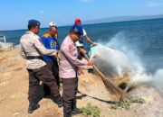 Sat Polairud Polres Dompu Perkuat Kemitraan dengan Masyarakat Lewat Aksi Bersih Pantai, Polisi Penolong, dan Binmas Perairan