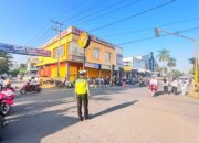  POLRES DOMPU GELAR PENGAMANAN CAR FREE DAY, SAT LANTAS PASTIKAN KEAMANAN DAN KELANCARAN ARUS LALU LINTAS
