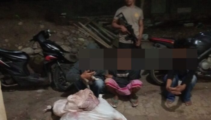 Gerak Cepat Polisi, Tiga Pembawa Daging Sapi Diduga Hasil Curian Diamankan di Sape