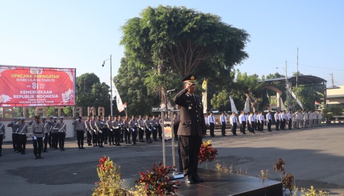 Polres Lombok Timur Gelar Upacara HUT ke-81 Kemerdekaan RI