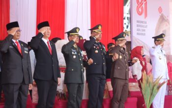 Kapolresta Lombok Tengah Hadiri Peringatan Proklamasi Kemerdekaan Indonesia ke-81 di Kantor Bupati