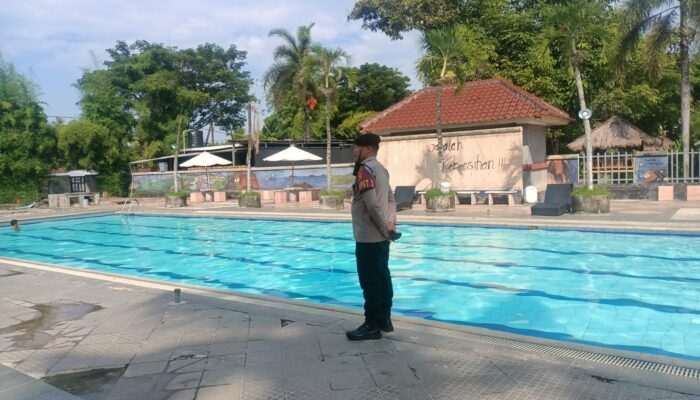 Patroli Presisi Polsek Praya Antisipasi 3C di Kolam Renang Matra