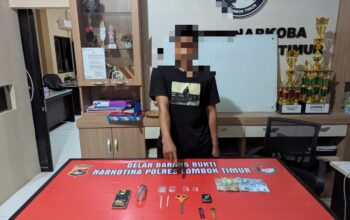 Satresnarkoba Polres Lombok Timur Ungkap Tindak Pidana Narkotika, 1,32 Gram Sabu Diamankan