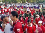 Ribuan Pelajar hingga TNI Padati Jalan Kebangsaan, Mataram Dipenuhi Merah Putih