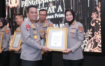 Torehkan Prestasi Gemilang di Ajang Rakernis Polda NTB, Polres Sumbawa Terima Penghargaan Pelayanan Prima Kapolri
