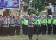 Apel Siaga Kamtibmas Sambut HUT RI Ke-81, Kapolres Bima Kota Ikuti Arahan Kapolda NTB Melalui Zoom Meeting