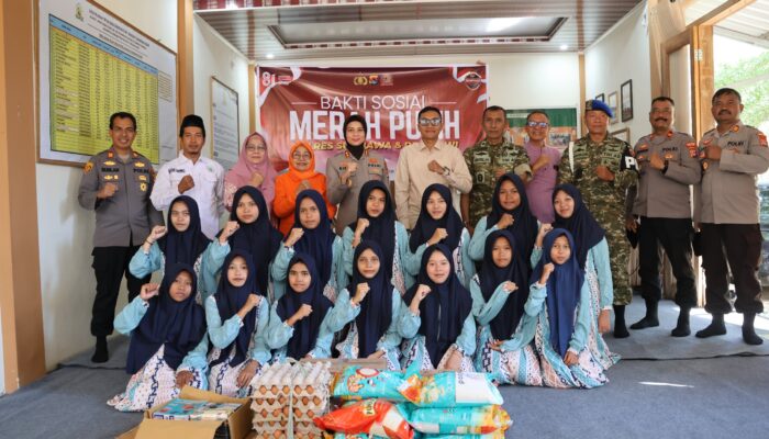 Polres Sumbawa Bersama DPP BMWI dan Kodim 1607 Gelar Bakti Sosial Merah Putih di Ponpes Arrahman Hidayatullah