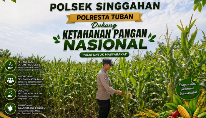 Polsek Singgahan Polresta Tuban Turun Cek Tanaman jagung Warga di Desa Mulyoagung