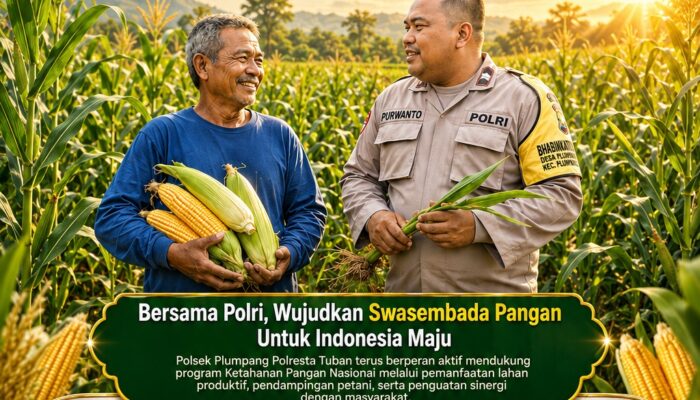 Polsek Plumpang Polresta Tuban Turun Langsung Cek Tanaman Jagung Warga