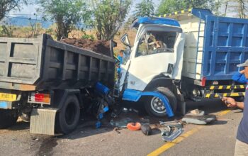 POLRES DOMPU GERAK CEPAT TANGANI LAKA LANTAS ADU JANGKRIK DI JALAN LINTAS CALABAI–KEMPO, SATU SOPIR MENINGGAL DUNIA