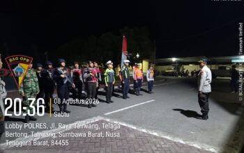 Jaga Kondusifitas Wilayah, Polres Sumbawa Barat Gelar Patroli Rinjani Gabungan