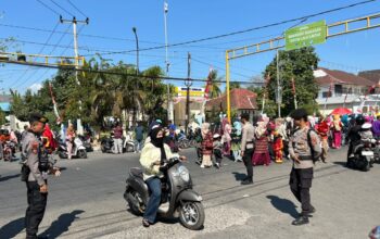 Polres Bima Kota Amankan Pawai Budaya TK Se-Kota Bima Meriahkan HUT RI Ke-81