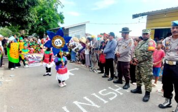 Semarakkan HUT RI ke-81, Waka Polsek Alas Hadiri dan Amankan Lomba Karnaval Budaya Tingkat PAUD–TK di Kalimango