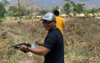 Polsek Bolo Amankan Satu Pucuk Senpira Jenis Pistol Tanpa Amunisi di Area Persawahan BTN Desa Tambe