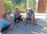 Bhabinkamtibmas Desa Setanggor Sambangi Tokoh Masyarakat, Ajak Dukung Ketahanan Pangan dan Cegah Karhutla