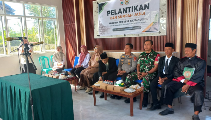 Pelantikan dan Pengucapan Sumpah Janji Anggota BPD Desa Aik Kangkung Berlangsung Khidmat