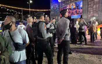 Sat Samapta Polres Bima Kota Laksanakan Pengamanan Pasar Malam di Kawasan Amahami