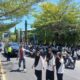 Patroli Rutin dan Pengaturan Lalu Lintas, Sat Lantas Polres Sumbawa Jamin Keamanan di SMAN 2 Sumbawa