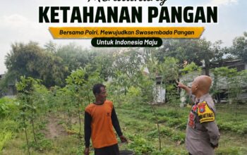 Polsek Tuban Dukung Ketahanan Pangan, Sambangi Warga dan Pantau Pemanfaatan Lahan