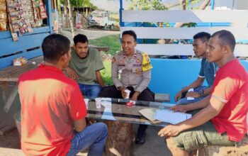Ngopi Bareng Warga Binaan, Bhabinkamtibmas Polsek Bolo Sampaikan Himbauan Kamtibma