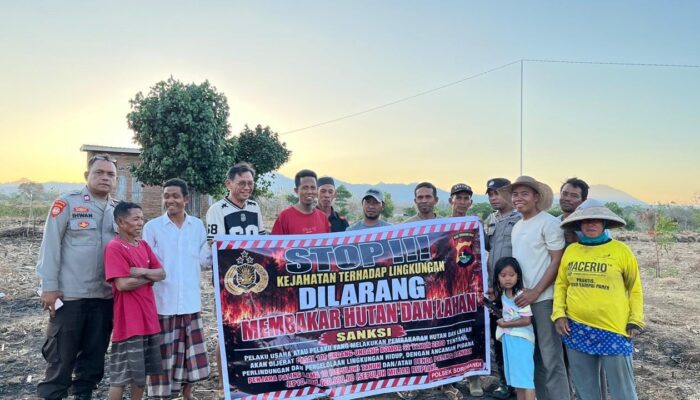 Pastikan Wilayah Hukumnya Bebas Hotspot, Polsek Soromandi Gencarkan Patroli dan Sosialisasi Larangan Karhutla