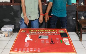 Satresnarkoba Polres Dompu Amankan Dua Terduga Pelaku Narkotika di Tanju, Sabu Bruto 2,24 Gram Diamankan