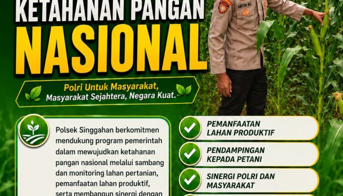 Anggota Polsek Singgahan Polresta Tuban Turun Cek Tanaman jagung Warga di Desa Mulyorejo